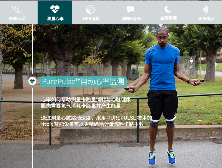 fitbit/fitbit fitbit surge 智能乐活手环 gps全球定位 心率实时检测