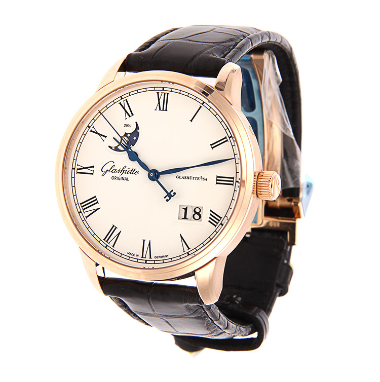 glashutte original/格拉苏蒂参议员系列男士自动机械腕表100-04-32