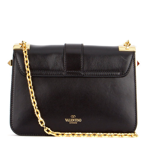 valentino/华伦天奴 女士 真皮 logo点缀 金属装饰 手提包 ge