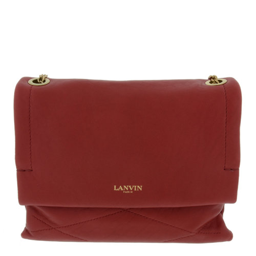 lanvin/浪凡 女士logo装饰金属细节链条肩带羊皮单肩包 br【正品 价格