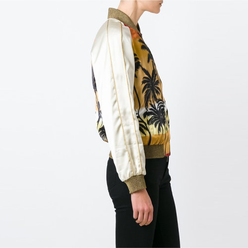 yves saint laurent/圣罗兰 女士 粘胶 椰树印花 夹克 al