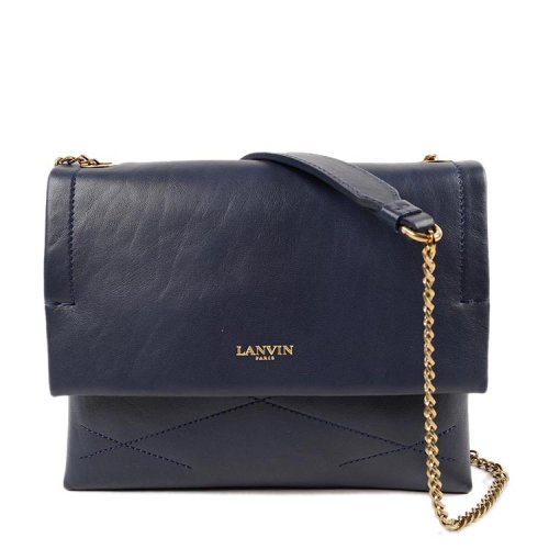 lanvin/浪凡 女士logo装饰金属链细节羊皮单肩包 sp