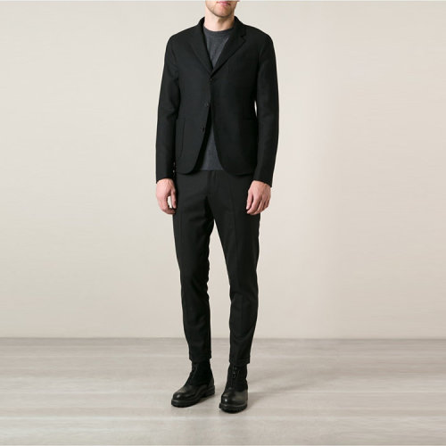 alexander mcqueen/亚历山大麦昆 男士 羊毛 个性背部拉链装饰 休闲
