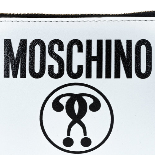 moschino/莫斯奇诺 女士 真皮 logo印花点缀 手拿包 ni