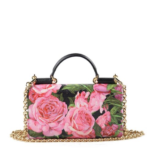 dolce&gabbana/杜嘉班纳 女士 小牛皮 logo点缀 印花 单肩包 sp