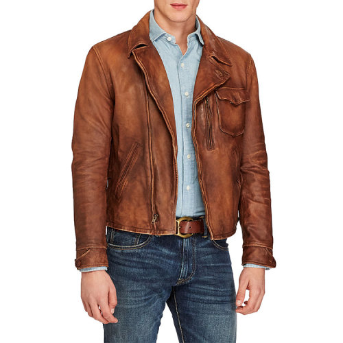 ralph lauren/拉夫劳伦100%羊皮男士 简约 皮衣 119028266