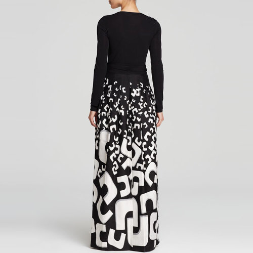 diane von furstenberg/dvf 女士长款裹身裙1183911 4 黑色