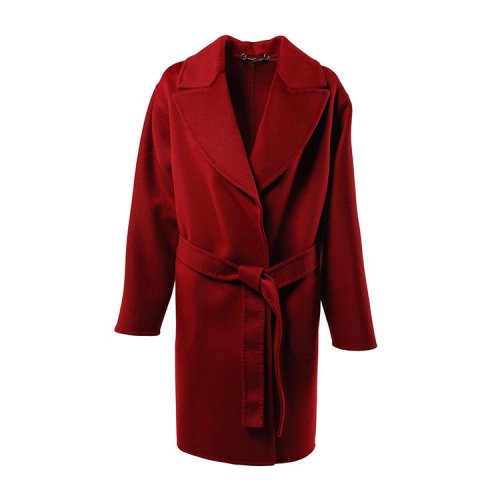 gucci/古驰 女士 翻领设计 腰带束腰 羊毛混纺 大衣 sp【正品 价格