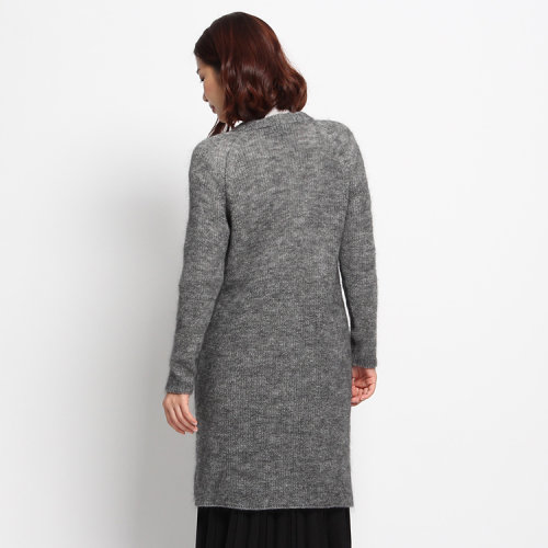 ITLED 2015AW 女士加大码羊毛混纺V领长款对