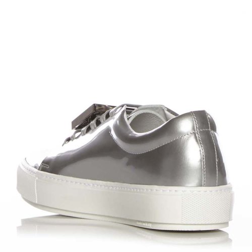 acne studios 低帮系带 真皮光面女士运动鞋 shan7154_silve_eu 37