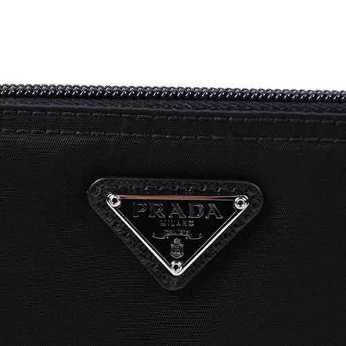 prada/普拉达 女士logo装饰尼龙钱包 sp
