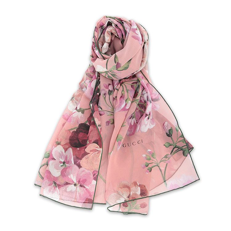丝巾】gucci/古驰 女士 丝巾 花朵印花 真丝 al【正品 价格 图片】