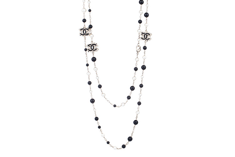 CHANEL(香奈儿) 黑白珍珠<em>长款毛衣链</em>【正品 