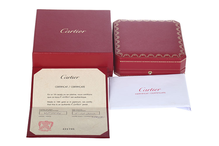 cartier(卡地亚) 玫瑰金心形开口带钻项链