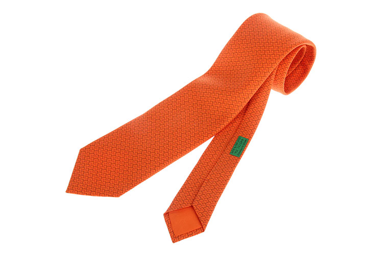 hermes(爱马仕) 橘色系领带