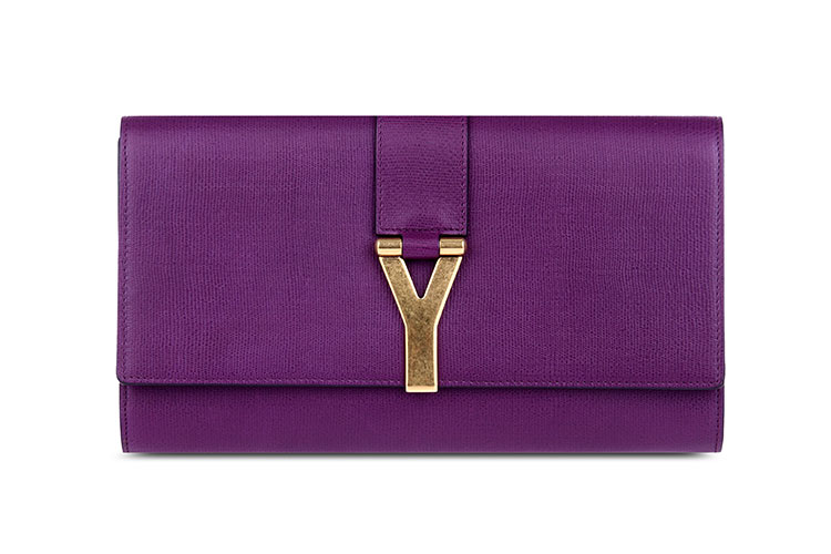 yves saint laurent(圣罗兰) 紫色皮质手包