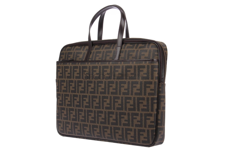 fendi(芬迪) 棕色logopvc公文包