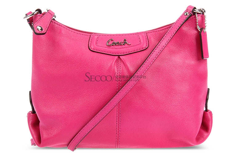 COACH(蔻驰) 桃红色皮质斜挎包在国美在线的
