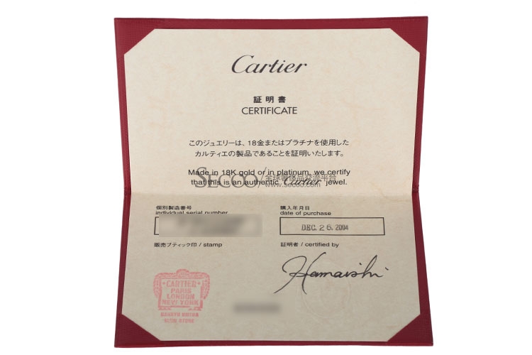 cartier(卡地亚) love系列18k白金宽版戒指 50