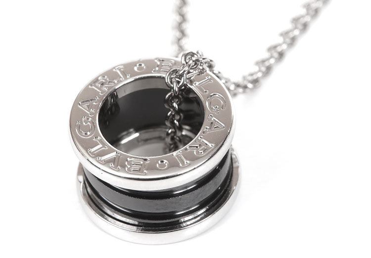 Bvlgari(宝格丽) M慈善款纯银黑色玛瑙项链坠