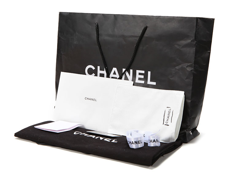 chanel(香奈儿) 奶白色荔枝皮单肩包