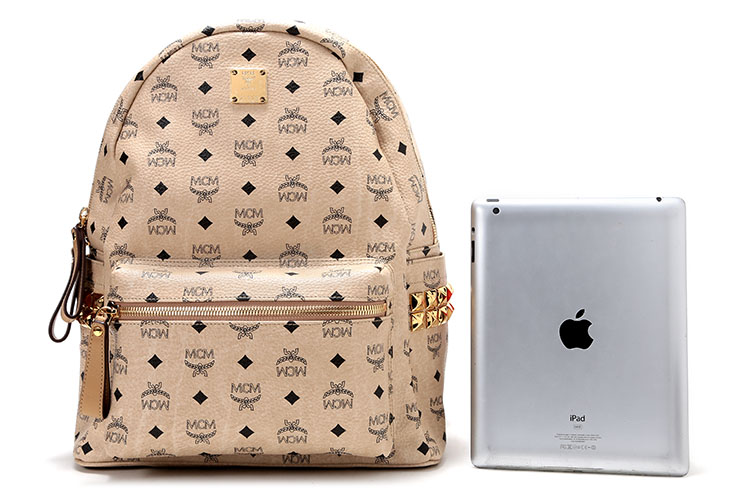 mcm(mcm 米色皮质双肩包