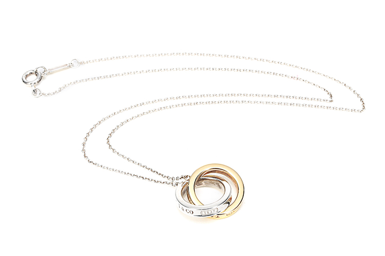 tiffany & co.(蒂芙尼) s925银金双环项链