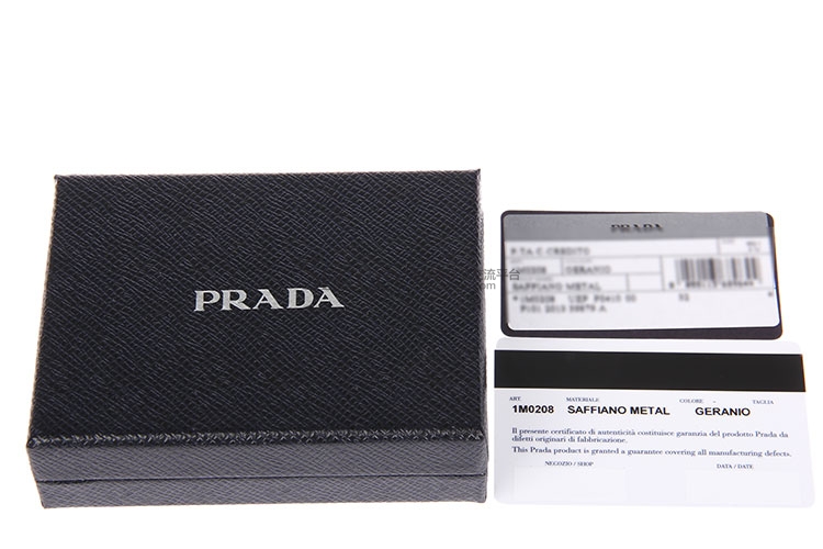 prada(普拉达) 粉色皮质卡夹