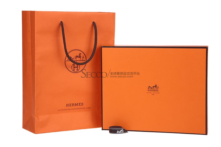 hermes(爱马仕 橘色皮质笔记本