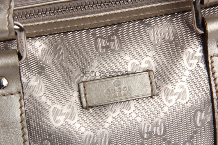gucci(古驰) 银色亮面手提包