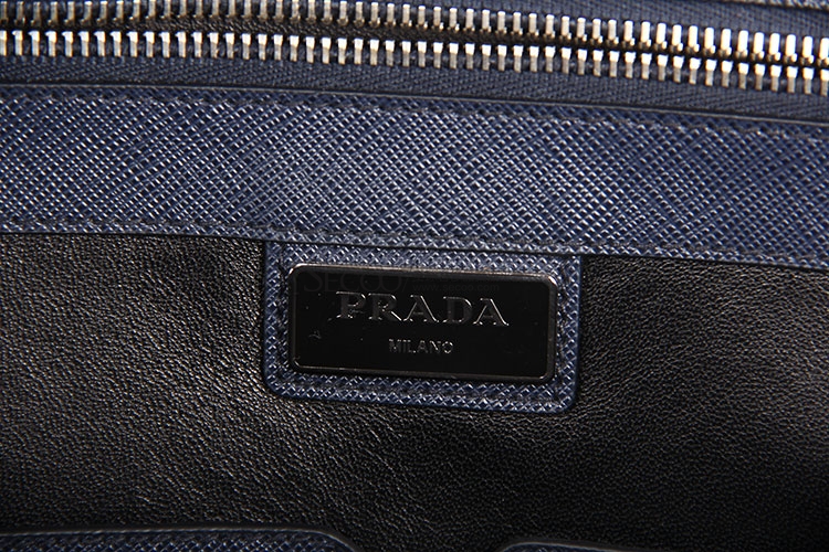 PRADA(普拉达) 蓝色皮质手提包