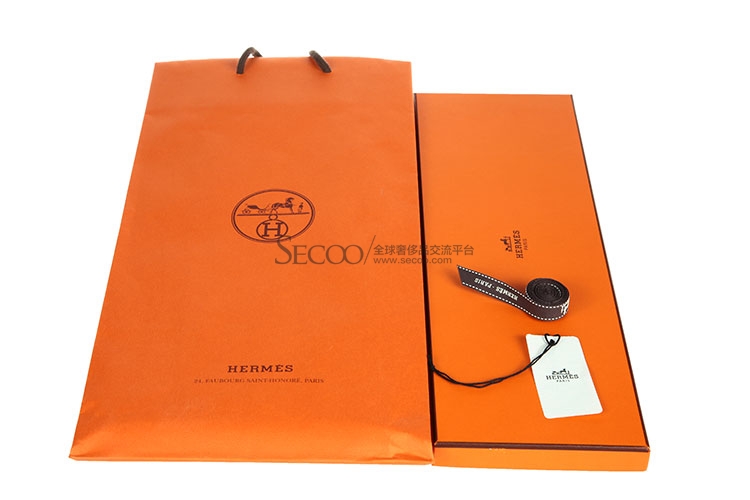 hermes(爱马仕 淡蓝底灰色图案领带