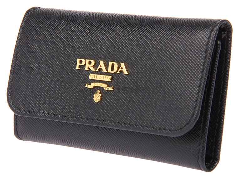 prada(普拉达) 黑色皮质钥匙包