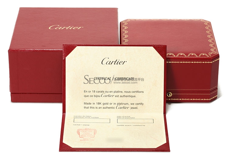 cartier(卡地亚) 18k玫瑰金半口手镯 17