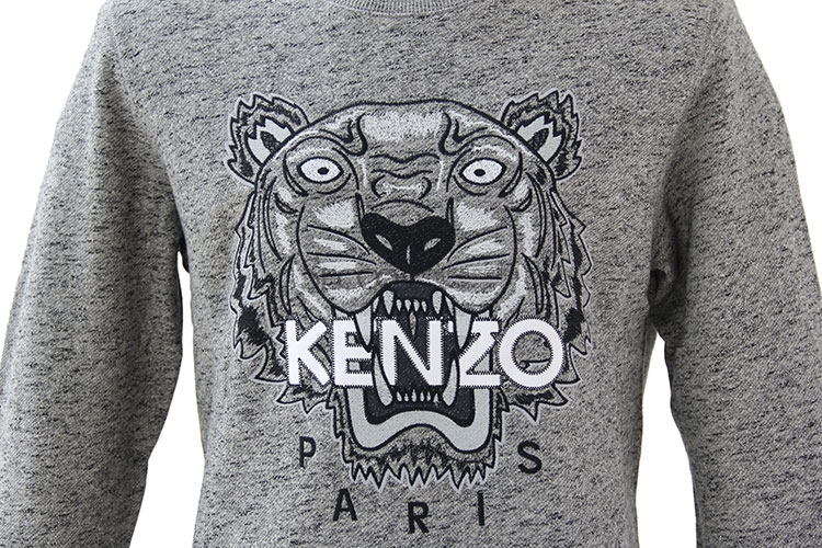 买kenzo(高田贤三 灰色虎头图案男士针织卫衣l的官方网站,kenzo