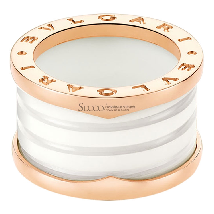 【最新】bvlgari(宝格丽) 18k白陶瓷戒指54#,_bvlgari