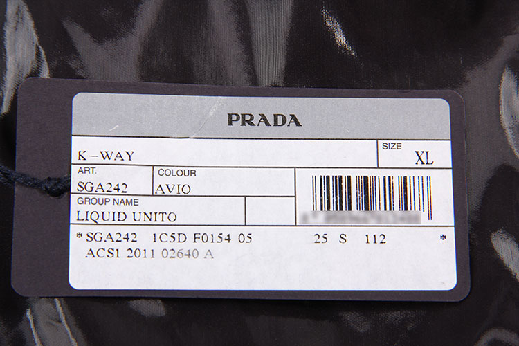 prada(普拉达) 银灰亮面冲锋衣xl