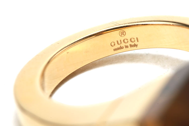 gucci(古驰) 18k黄金黄色晶石戒指13