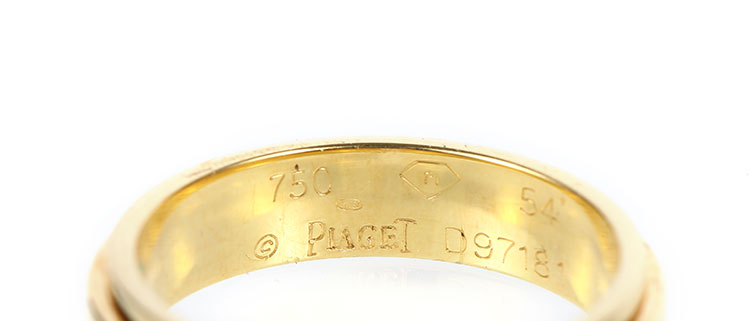 piaget(伯爵 18k黄金单钻戒指54