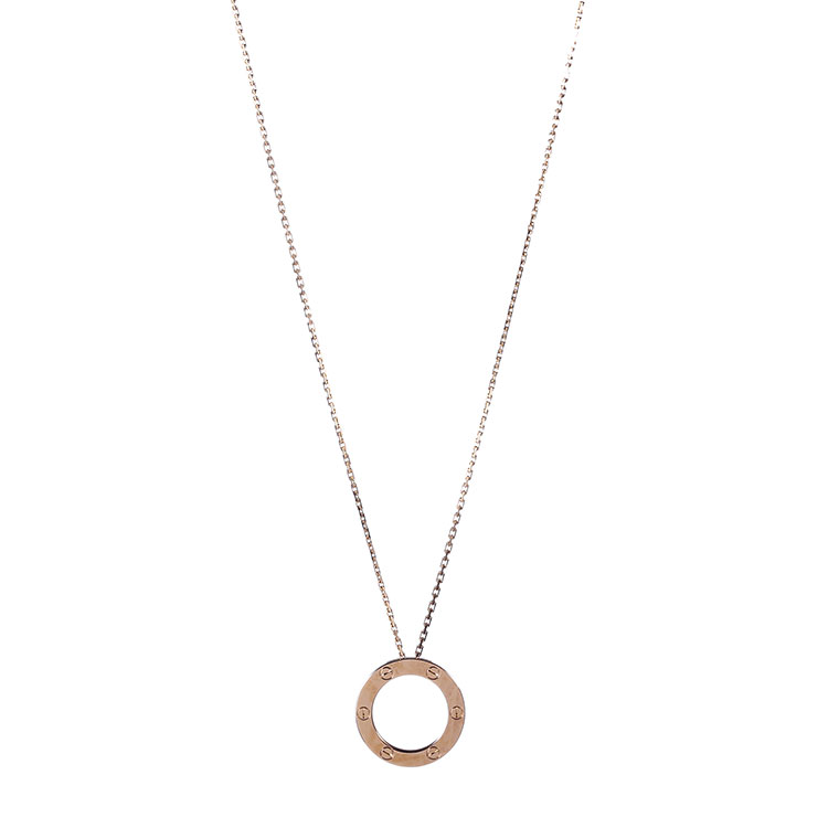 cartier(卡地亚) love系列圆环吊坠项链