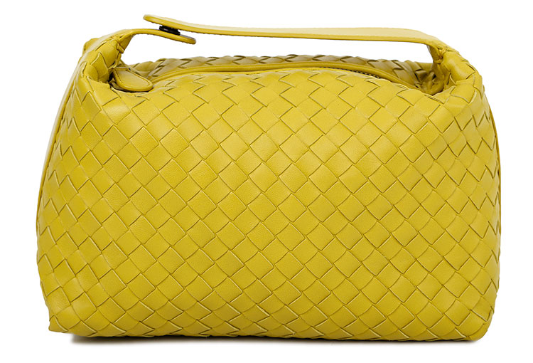 bottega veneta(葆蝶家 m浅绿色皮质编织手提包