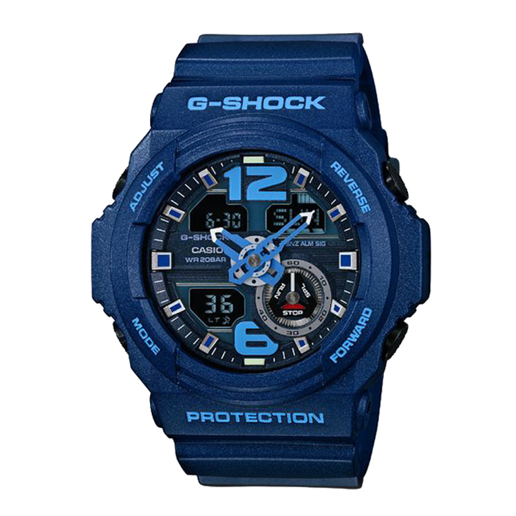 【casio卡西欧 g-shock】g-shock casio 男士石英腕表 深蓝色