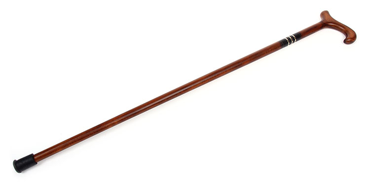 qi ta pinpai(其他品牌) classic canes山毛榉木嵌3铜环手杖