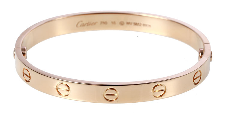 cartier(卡地亚) 18k玫瑰金手镯16