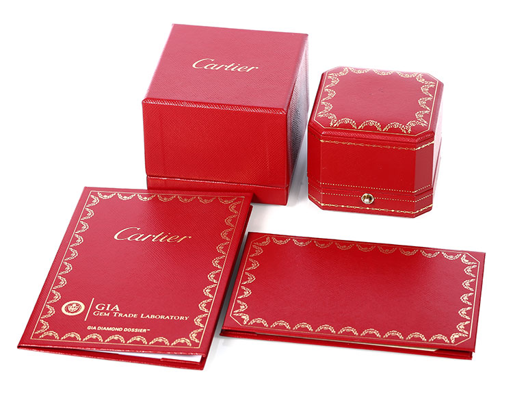 cartier(卡地亚) destinée系列铂金钻石戒指 50