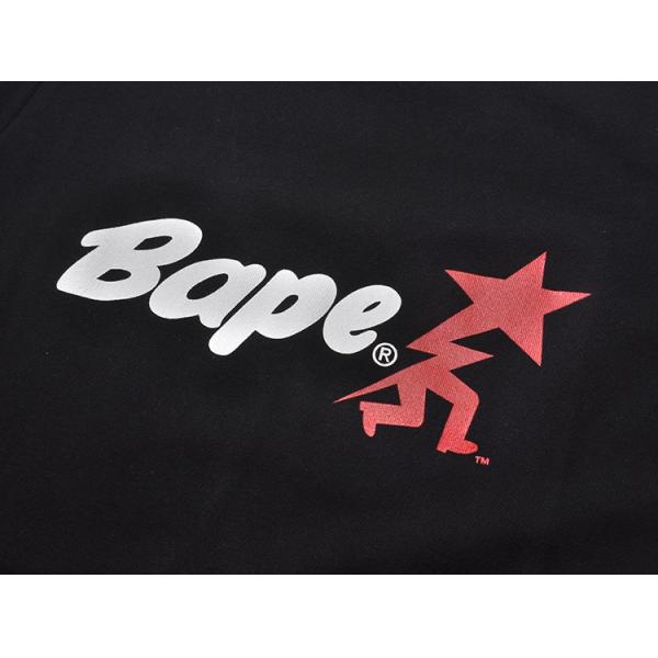 a bathing ape/bape jarsey dress 闪电星logo女士纯棉长款套头卫衣
