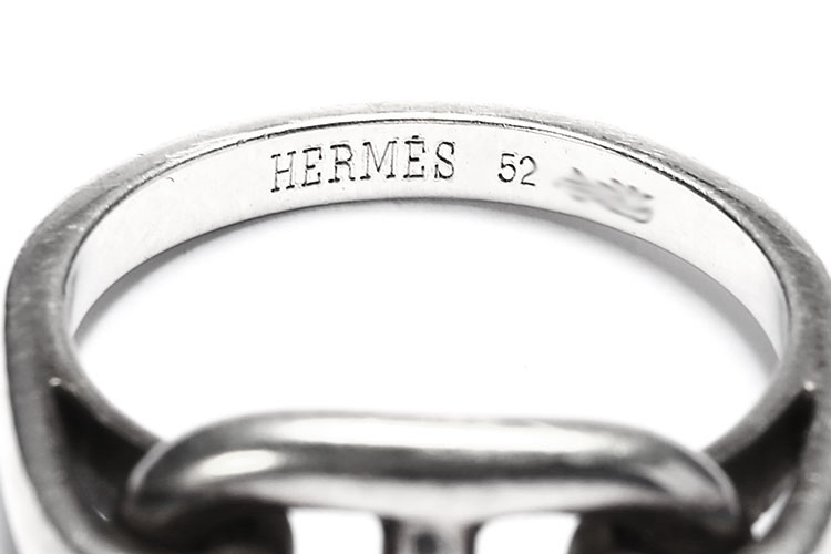 hermes(爱马仕 952银质戒指52