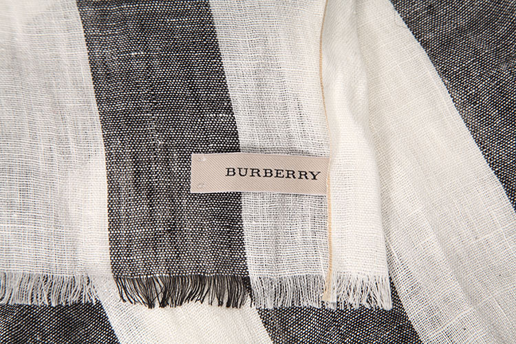 burberry(博柏利#亚麻质感格纹围巾