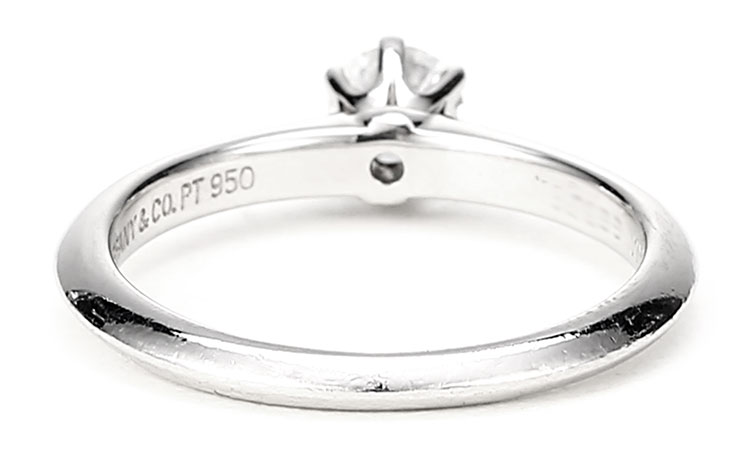 tiffany co(蒂芙尼 pt950铂金单钻戒指 0.25ct 49