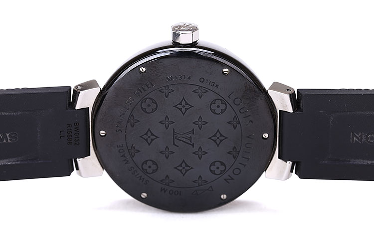 louis vuitton(路易威登 tambour in black系列男士自动机械腕表q113